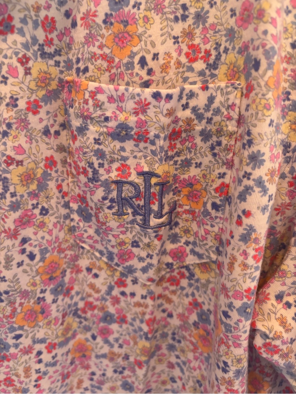Ralph Lauren Ditsy Floral Cotton Sleep Shirt 2X